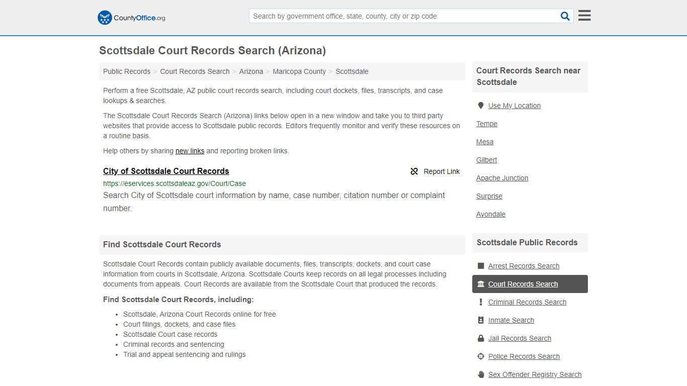 Court Records Search - Scottsdale, AZ (Adoptions, Criminal, Child ...